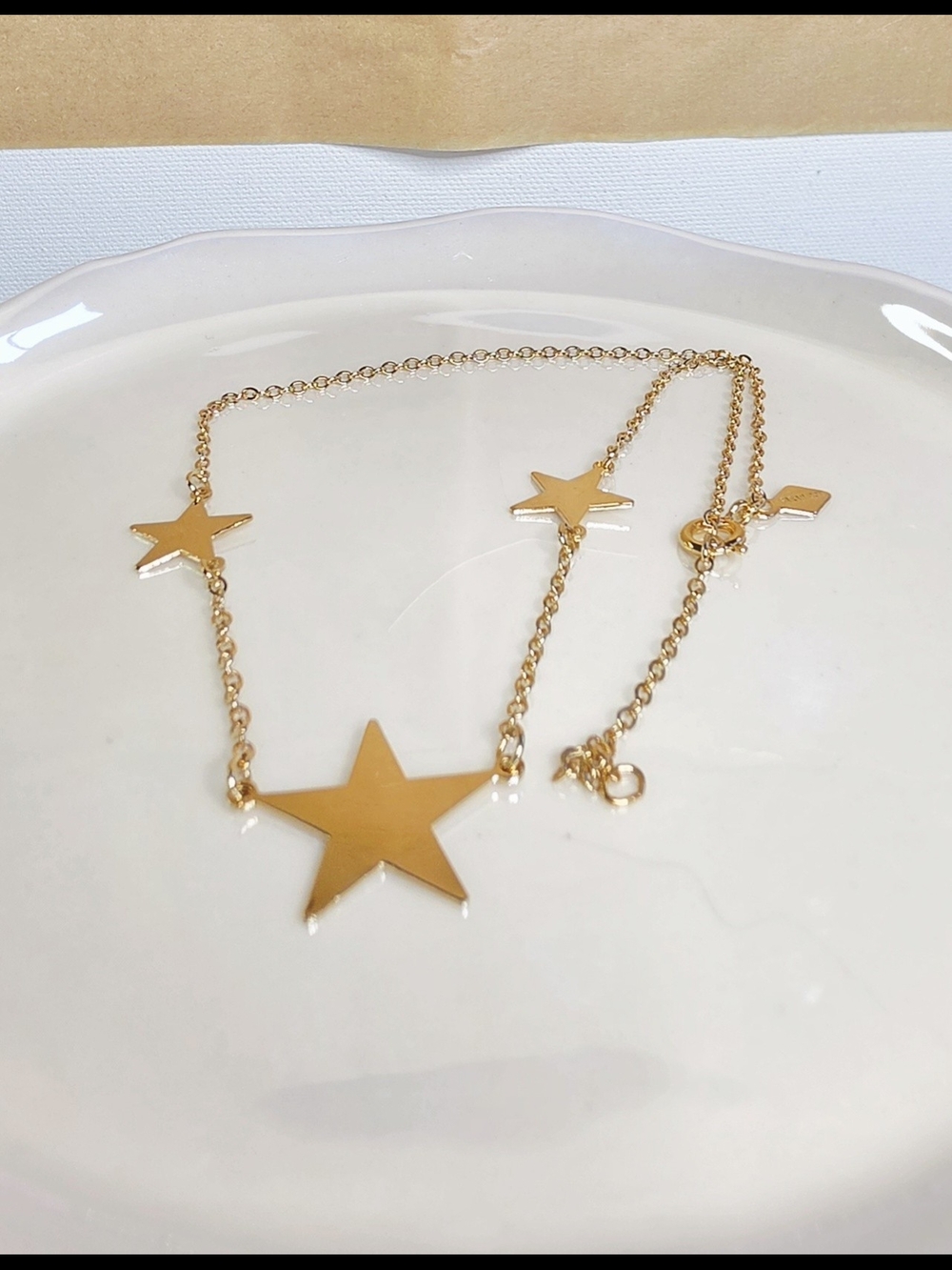 Sarah Coventry Gold Star Necklace - Three-Star Chain